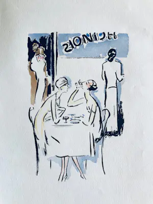 Kees van Dongen - In het restaurant - 1925 kaufen? Bieten Sie von 295!