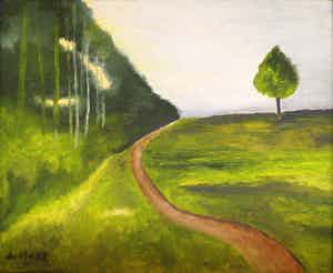 Jan van Hest - Landschap verkocht voor € 70!