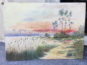 Niet of onleesbaar gesigneerd - C3628-2 - Avondrood boven water kopen? Bied vanaf 10!