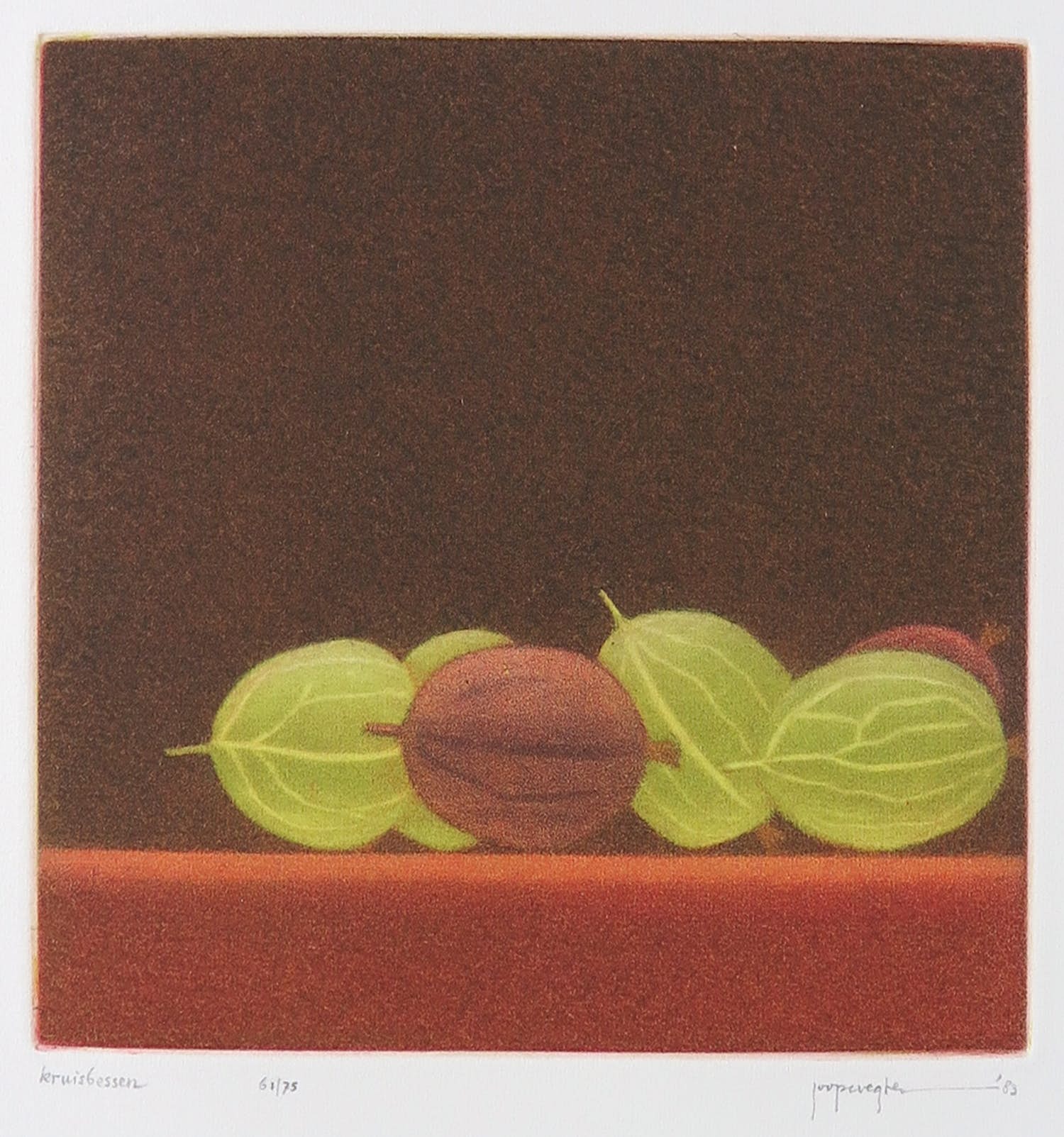 Joop Vegter - Mezzotint, Kruisbessen kopen? Bied vanaf 50!