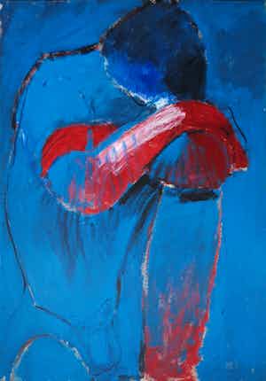 Franscz Witte - Acryl op karton, Zonder titel verkocht voor € 40!