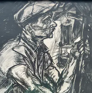 Jan Toorop - litho | 'De Mijnwerker' | 1915 (INGELIJST) kopen? Bied vanaf 50!