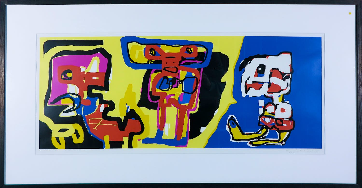 Jan te Wierik - Zeefdruk, Z.T - ingelijst verkocht voor € 100!