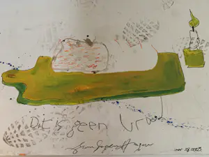 Buy Espen Hagen - gemengde techniek - Dit is geen Brood? Bid from 100!