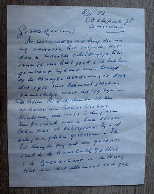 Jeanne Bieruma Oosting - Olieverf op paneel: Schorpioen + handgeschreven brief van kunstenares - 1924 kopen? Bied vanaf 795!