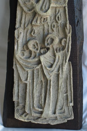 Klaas Pijlman - Wandplaquette van witte Chamotte / Aardewerk – ca. 1970 kopen? Bied vanaf 25!