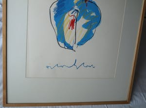 Anton Heyboer - Ingelijst , pastel & acryl, “Moeder en kind” – ca. 1980 – 100 x 70 cm kopen? Bied vanaf 125!