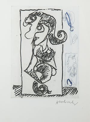 Pierre Alechinsky - Kleurenets uit Paroles Peintes II - Ingelijst kopen? Bied vanaf 1!