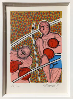 Corneille - Combat sur la lune, litho (prachtig ingelijst) kopen? Bied vanaf 295!