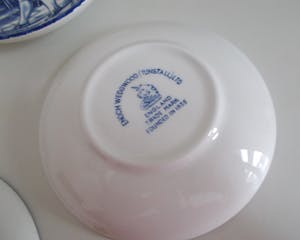 Wedgwood - Set van 6 bordjes (Flow Blue Small Tradesman). kopen? Bied vanaf 10!