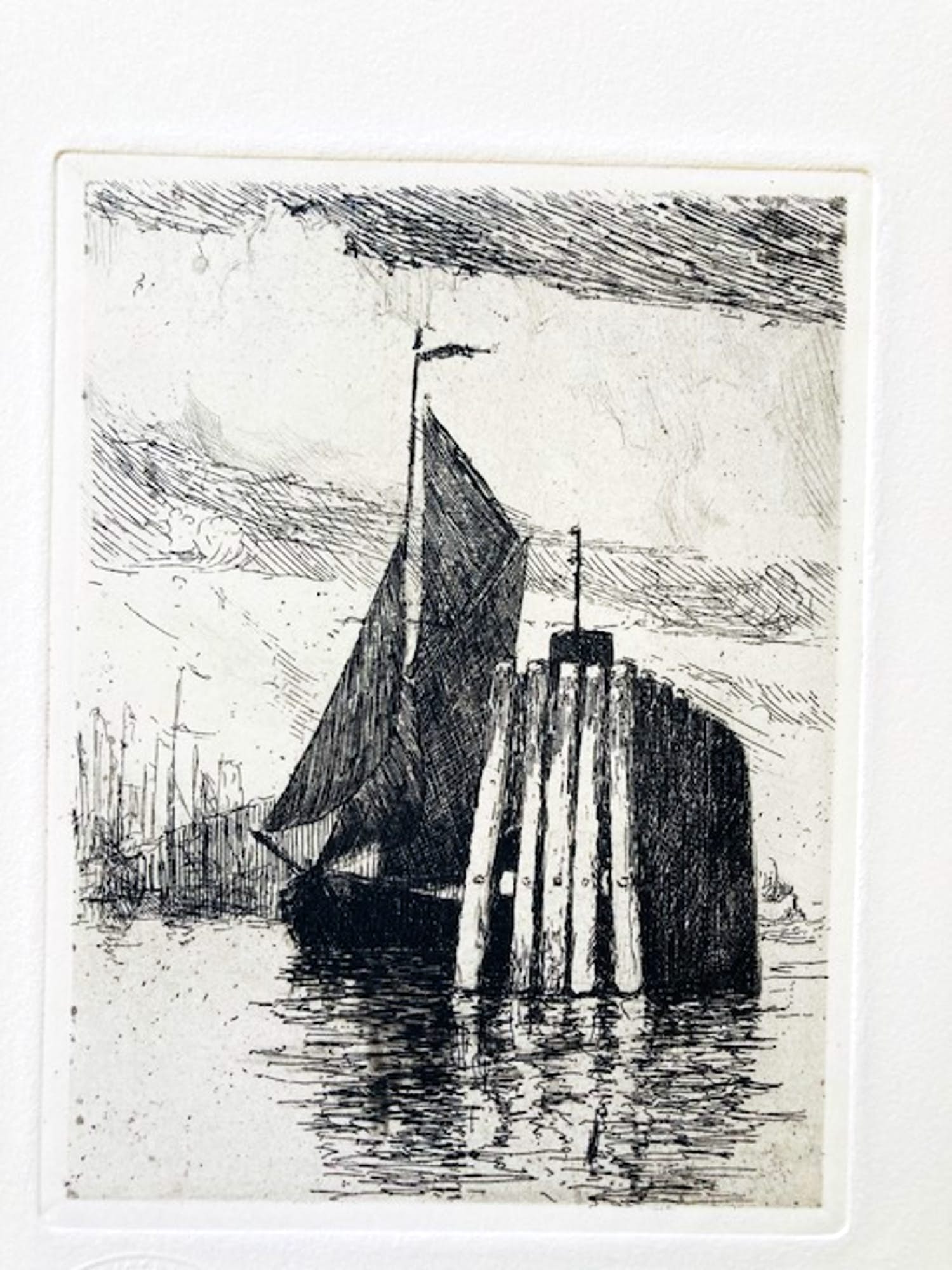 Rudolf Schonberg - Havengezicht verkocht voor € 35!