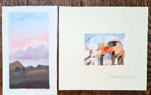 Henri Plaat - 2 aquarellen verkocht voor € 75!