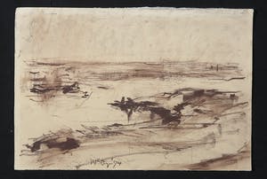 Wim Steijn - Krijttekening, Landschap kopen? Bied vanaf 35!