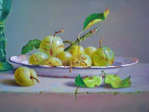 Hans Habraken - Stilleven met roemer en gele pruimen kopen? Bied vanaf 450!