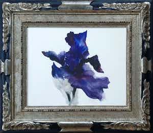 Kitty Mulder - Aquarel: Bloem - Ingelijst verkocht voor € 370!