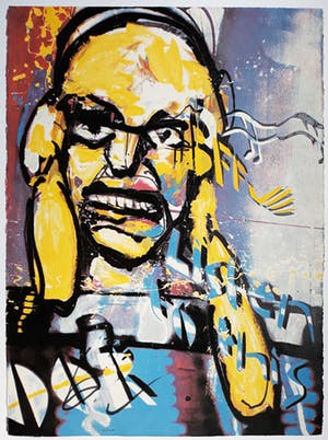 Herman Brood - Oor, zeefdruk kopen? Bied vanaf 195!