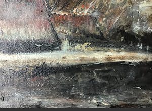 Niet of onleesbaar gesigneerd - Winterlandschap Huisjes aan de kade. kopen? Bied vanaf 1!