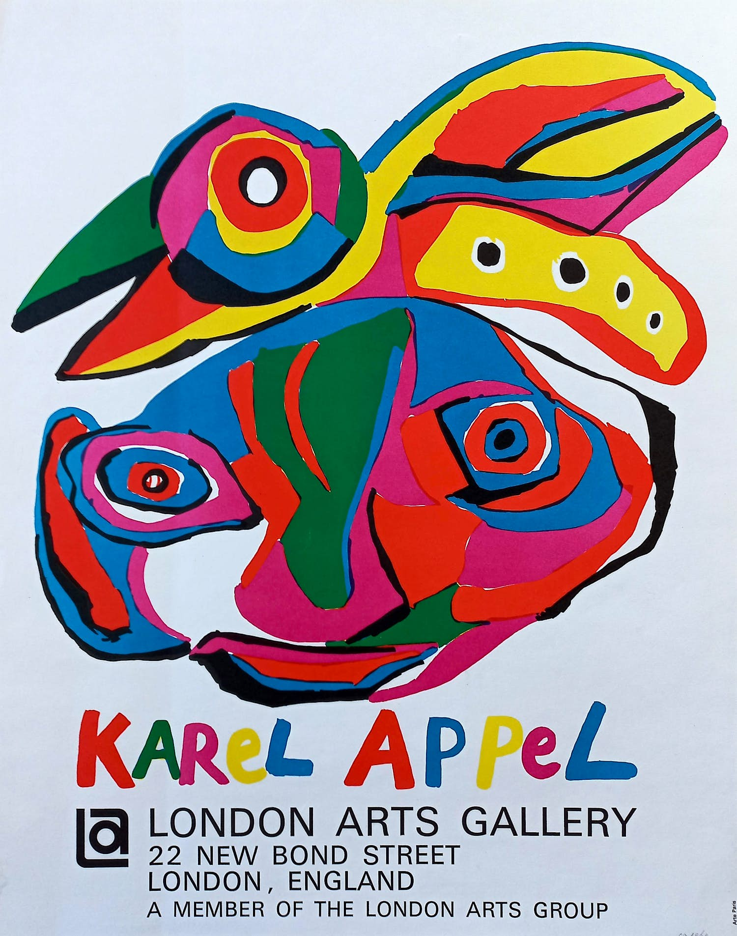 Karel Appel - London Arts Gallery, lithografisch affiche kaufen? Bieten Sie von 60!