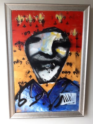 Herman Brood - schilderij Knight met HBM certificaat ingelijst TOPWERK kopen? Bied vanaf 5200!