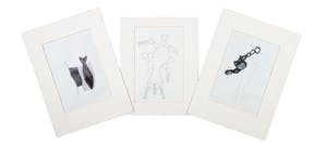 Pauline Braat - Lot van 3 werken in gemengde techniek op papier, Zonder titel kopen? Bied vanaf 1!