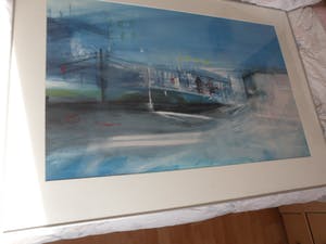 Bert Bruijn - Prachtig werk van Bert Bruijn: Gouache (groot), gesigneerd '1986'. Ingelijst. kopen? Bied vanaf 40!