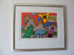 Corneille - ingelijste zeefdruk: Le voyage - 1995 kopen? Bied vanaf 120!