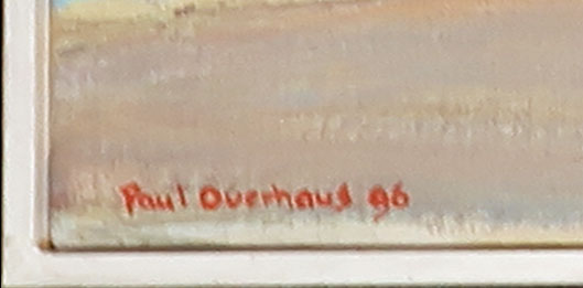 Paul Overhaus - Acryl op doek, Witte wolk - Ingelijst kopen? Bied vanaf 100!