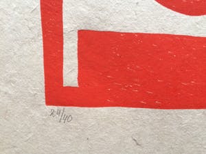 Klaas Gubbels - houtdruk - Gespiegeld - 2013. kopen? Bied vanaf 295!