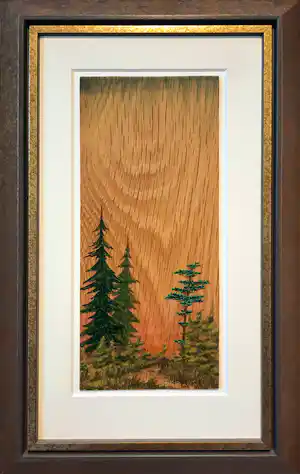 Ed Müller - Chinees aquarel op hout - INGELIJST - EM21 verkauft für € 65!