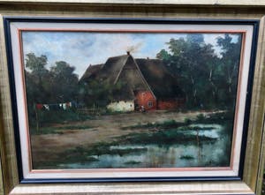 Hendrik Petrus Berlage - (1856-1934) Landschap met boerderij en waslijn kopen? Bied vanaf 450!