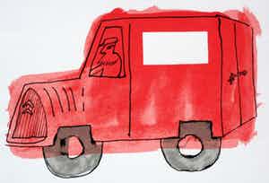 Klaas Gubbels - Hand ingekleurde zeefdruk (aquarel)- 2005 verkocht voor € 295!