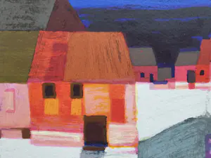 Ton Schulten - Dorp in de avond kopen? Bied vanaf 150!