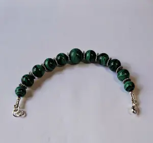 Nieuw Sterling zilveren armband gezet met Malachiet . kopen? Bied vanaf 65!