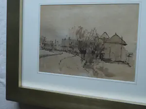 Otto Dicke - Ingelijste inkttekening , Boerderij – Lijst, 38 x 48 cm. kopen? Bied vanaf 20!