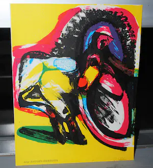 Buy Arne Haugen Sorensen - abstracte litho uit 1967? Bid from 55!