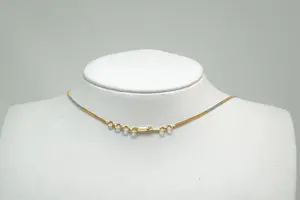 45 - Schitterend 18Kt bi-color goud & diamanten halssieraad totaal 4ct briljant! kopen? Bied vanaf 2200!