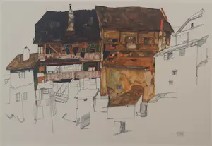 Egon Schiele - Alte Häuser in Krumau kopen? Bied vanaf 95!