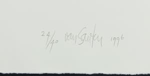 Bert van Santen - Ets, Heel die lentenacht (...) + Francine de Kriek - Zeefdruk, Bloem (LOT) kopen? Bied vanaf 1!