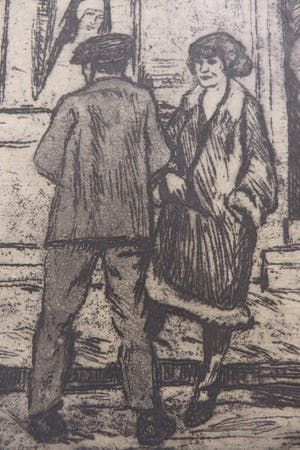 Albert Neuhuys - Stadsgezicht met figuren voor een Chinees kroegje. kopen? Bied vanaf 35!