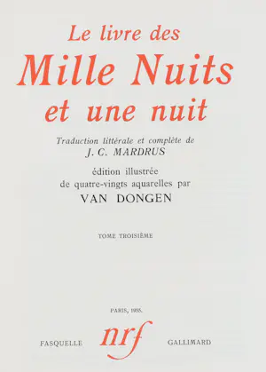 Antiquarisch Boek - Le livre des mille nuits et une nuit- Geïllustreerde editie door Kees van Dongen kopen? Bied vanaf 650!