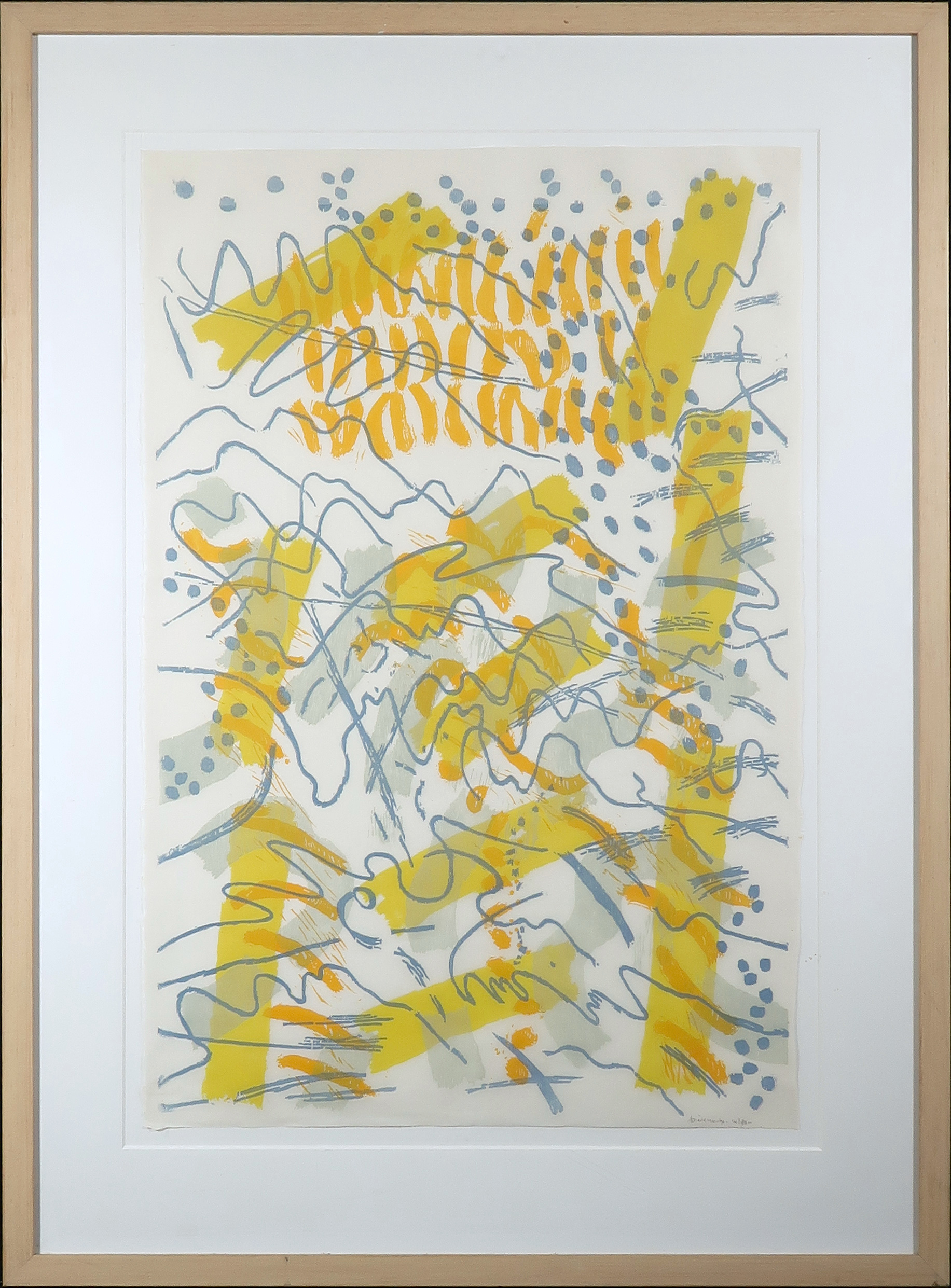 Jef Diederen - Lino, Zonder titel - Ingelijst (Groot!) verkocht voor € 150!