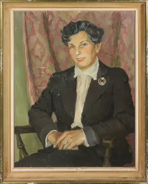 Niet of onleesbaar gesigneerd - Olieverf op doek, Portret van een dame - Ingelijst kaufen? Bieten Sie von 1!