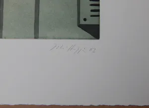 Johannes Hüppi - Vor dem Bildschirm II - Aquatinta Farbradierung 2003, signiert kopen? Bied vanaf 100!