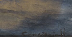 Cornelis de Bruin - Aquarel, Zeegezicht met botters - Ingelijst kopen? Bied vanaf 1!