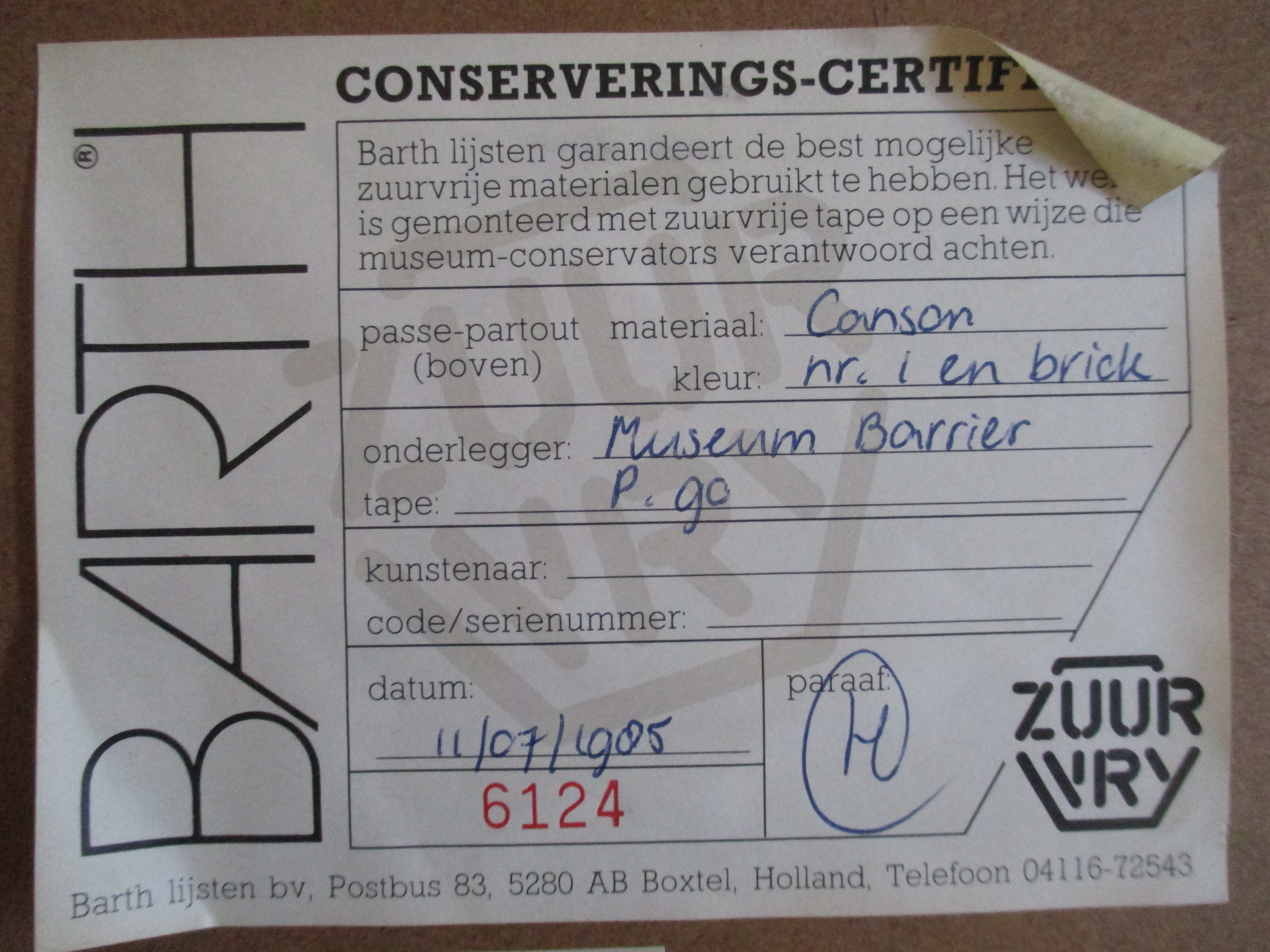 Eduard Flor - Ingelijste kleurenets Barth lijst kopen? Bied vanaf 65!