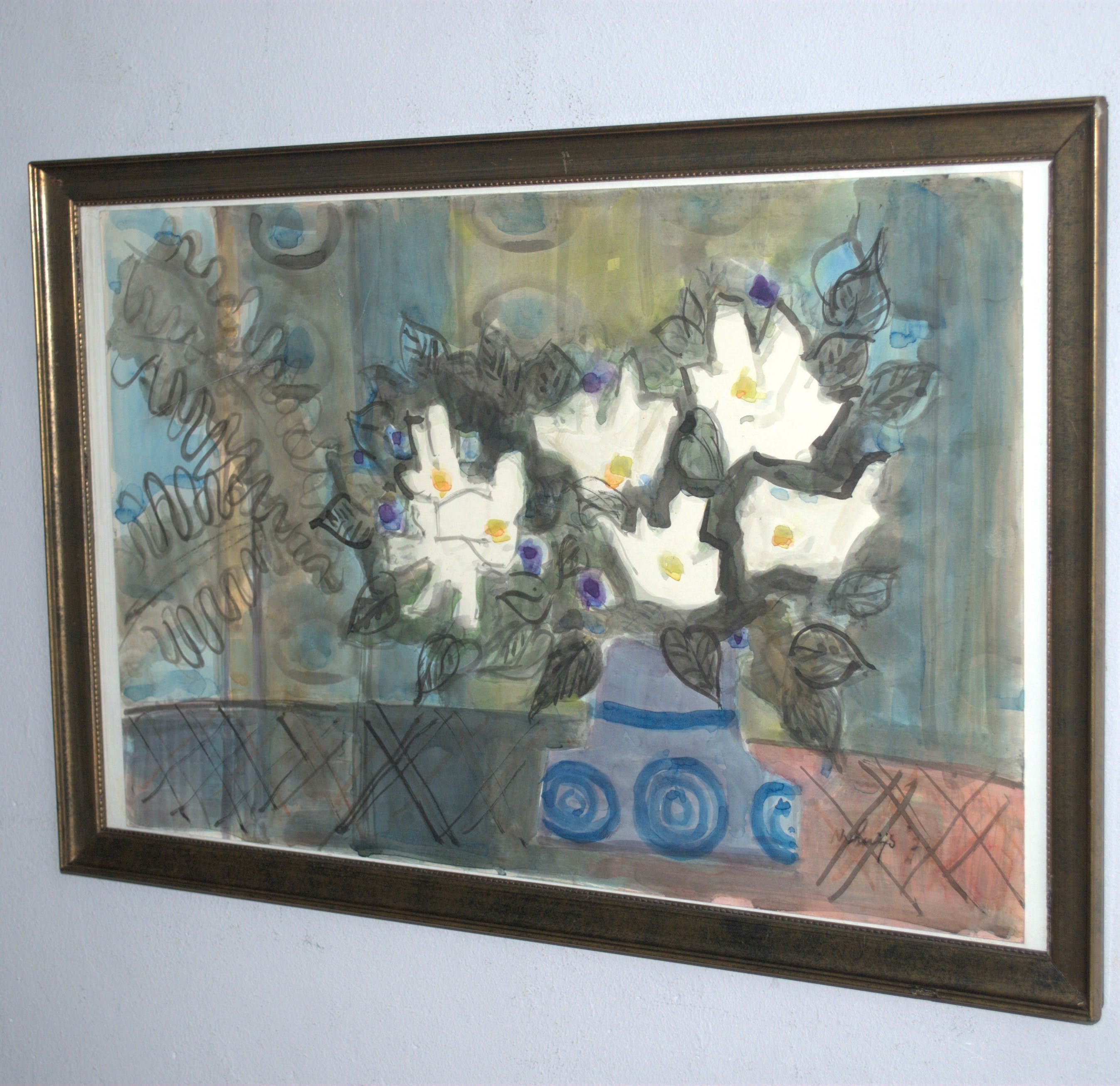 Nijhuijs Peter - stilleven met vaas bloemen 1977 kopen? Bied vanaf 20!