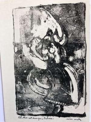 Wim Motz - lot van twee: gemengde techniek en litho kopen? Bied vanaf 75!