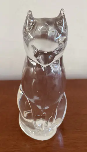 Reijmyre Glasbruk - Glazen figuur zittende kat - ontwerp Tyko Axelsson kopen? Bied vanaf 30!