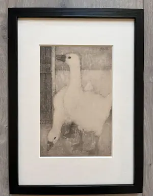 Jan Mankes - Originele Heliogravure 2 Ganzen 1923 kopen? Bied vanaf 110!