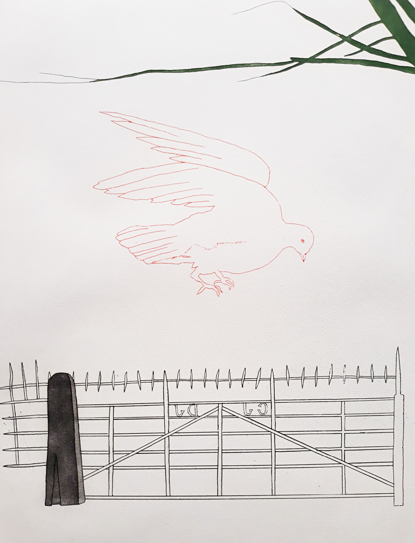 Harrie Gerritz - Aarzelende vogel, ets kopen? Bied vanaf 50!